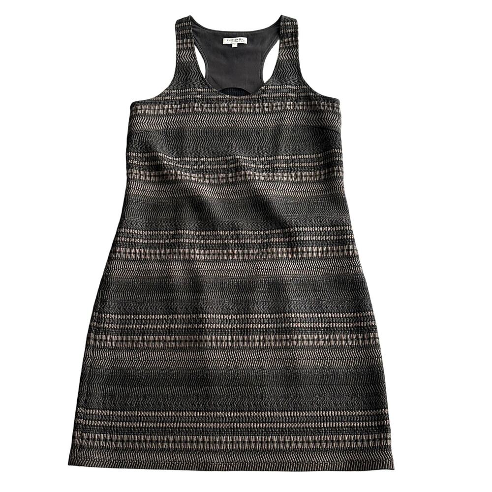 Emerson Fry Tuckernuck New York Made Stretch Jacquard Layering Gray Tank Dress 4